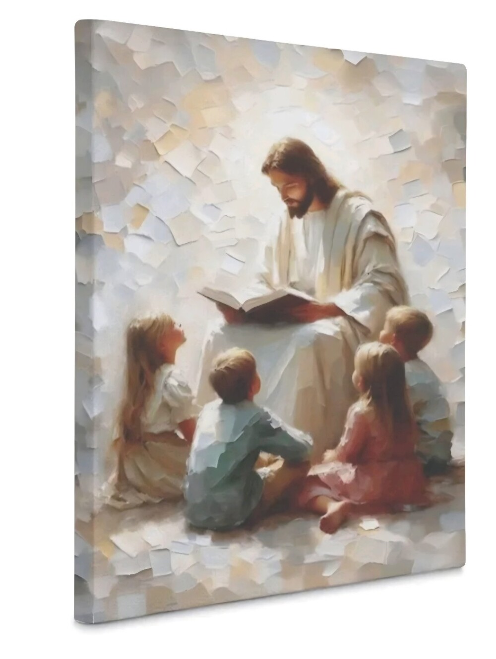 Inspirational Jesus with Children Canvas Wall Art